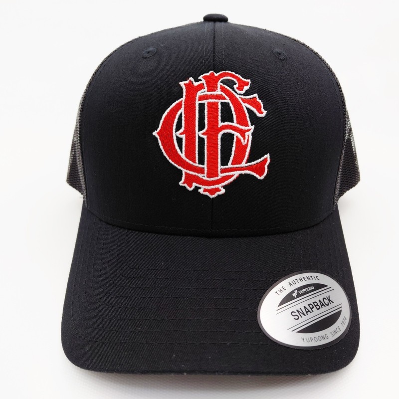 Chicago Fire Dept. Mesh Snapback Hat Cap Embroidered Black