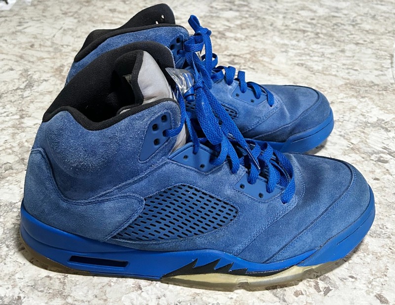 Nike Air Jordan 5 Retro Blue Suede Men’s Size 13 136027-401 2017