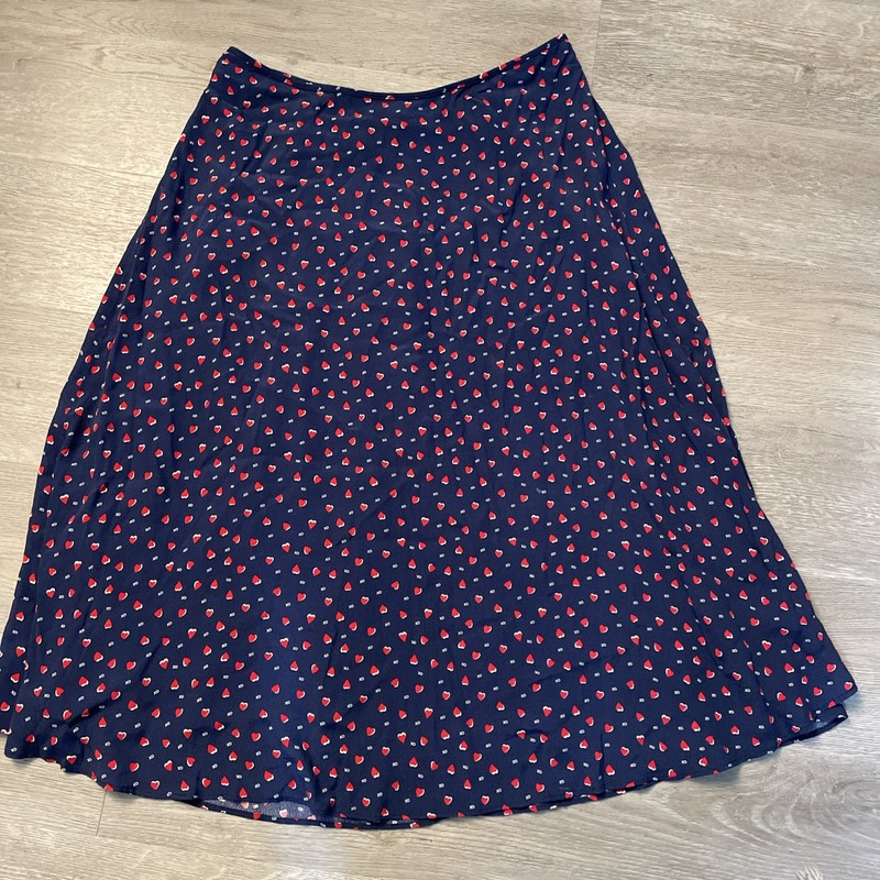 Talbots Size 14 Fit and Flare Skirt Navy Polyester Lined W-34″ x 33″ NWT Swishy