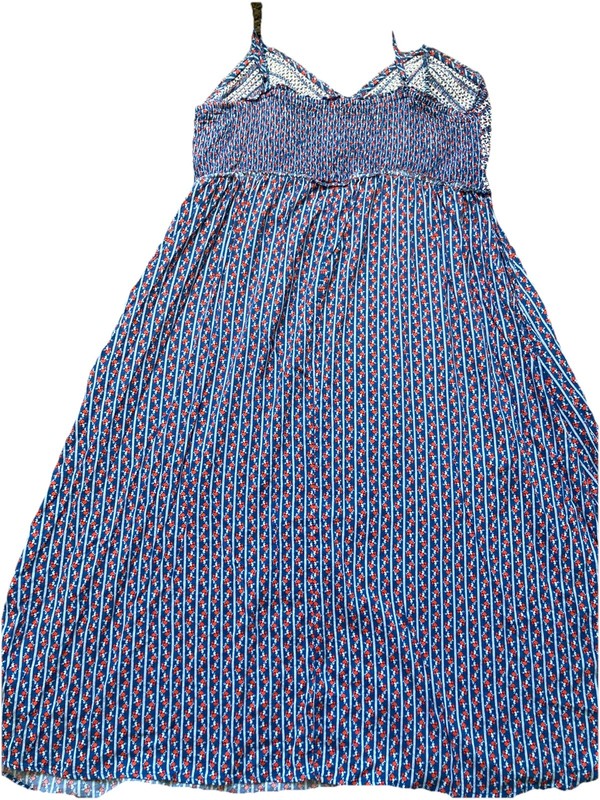 Old Navy Dress Red White Blue 4th of July Adjustable Spaghetti Straps Pockets gallery