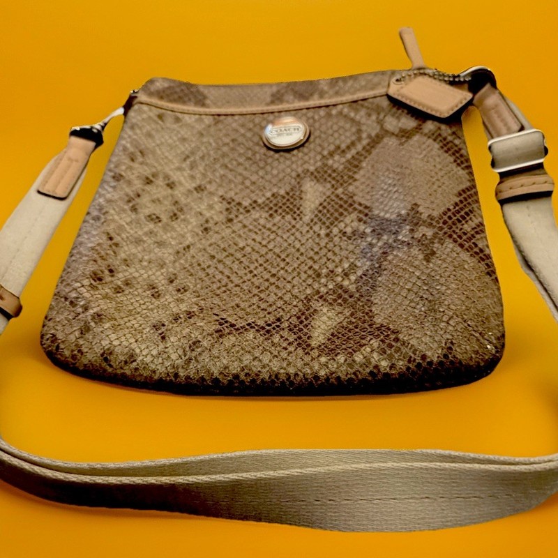 COACH Signature Embossed Exotic Swingpack NWT $200