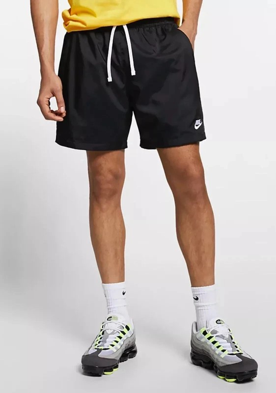 NWT Nike MEN’s Sportswear Woven Flow Shorts Black and White AR2382-010 XL