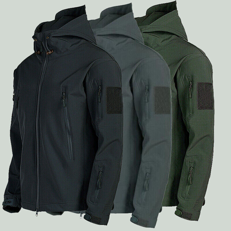Military Mens Jacket Coat Work Waterproof Tactical Soft Shell Windbreaker