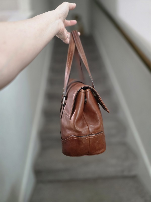 COACH Leather F12604 Hamilton Brown Leather Satchel Handbag 2008 Y2K gallery