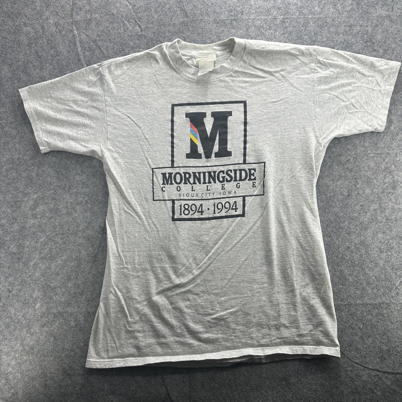 Vintage Morningside College Shirt Mens Large Sioux City Iowa Anniversary 90s Tee