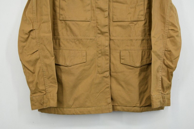 Thread & Supply Womens Utility Jacket Front Zip Drawstring Snap Tab Cotton L $60 gallery