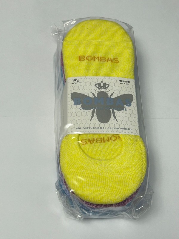 4 colored pairs BOMBAS Women's Cushioned No Show Sock Size (Medium) gallery