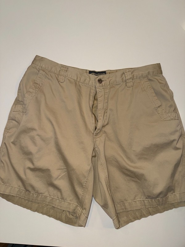 Mountain Khakis Men’s 36 Lake Lodge Twill Shorts Relaxed Fit Flat Front Khaki
