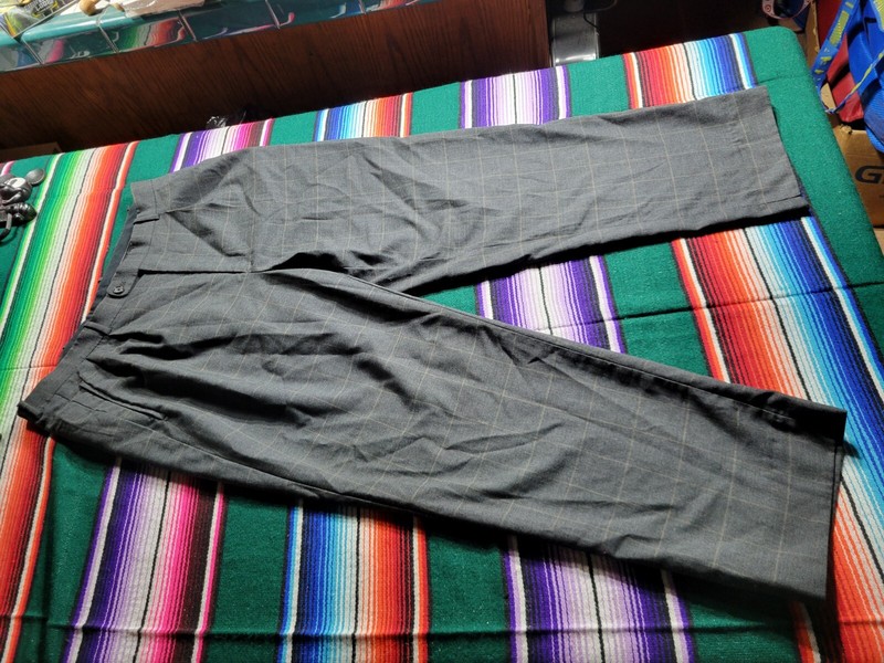 Vintage Woolmark 96% Blend Wool Dress Plaid Pants Size Waist 34 Inseam 28.5