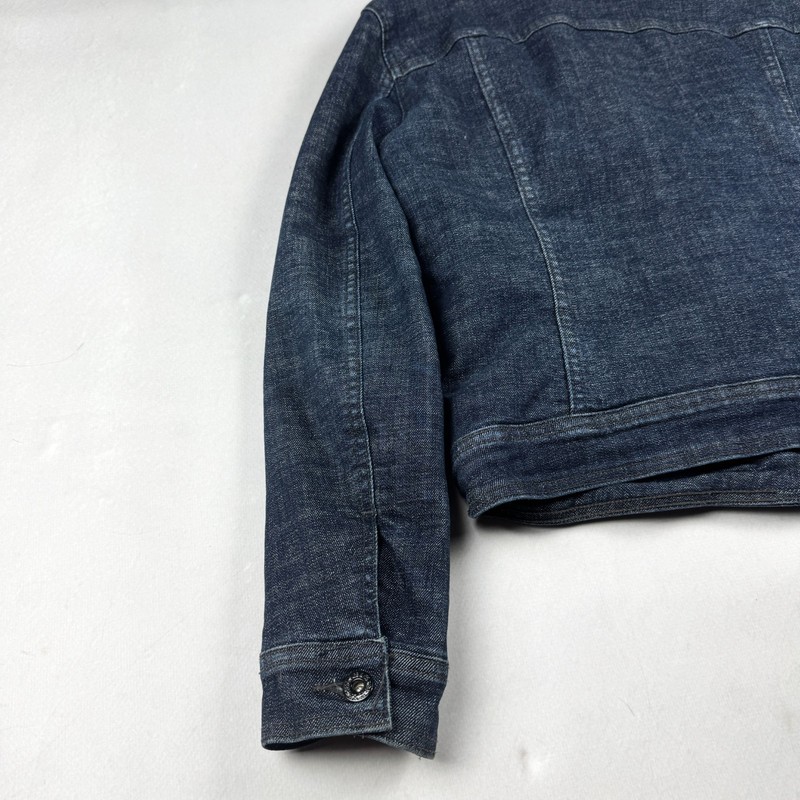 Womens Levi's Sherpa Lined Denim Jacket Zip Up Trucker Blue Y2K Vintage Style gallery