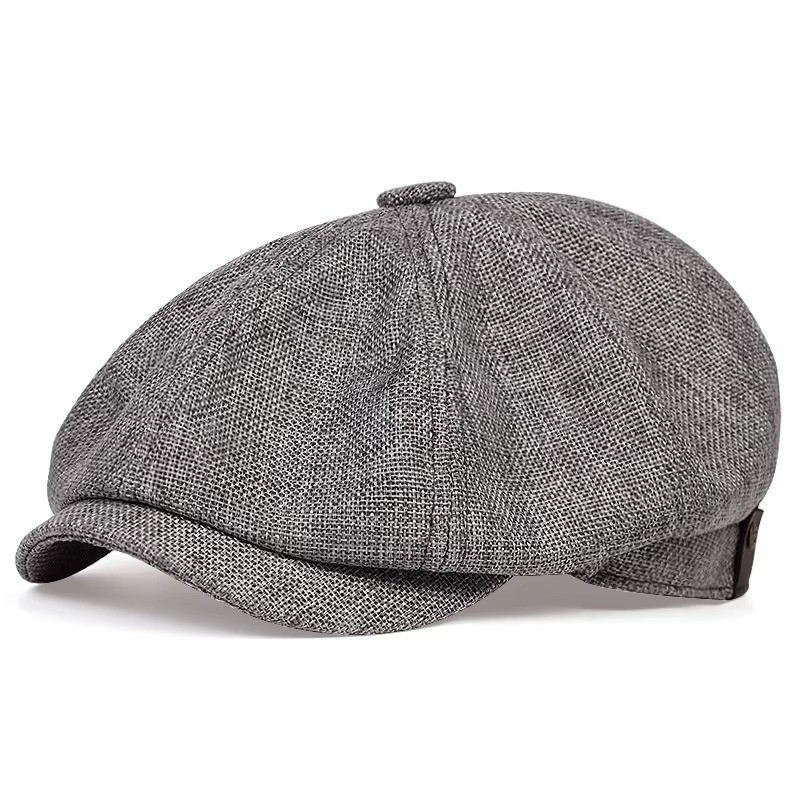 Newsboy Hat Flat Cap Driver Herringbone Tweed Plain Wool Baker Boy Classic Golf gallery