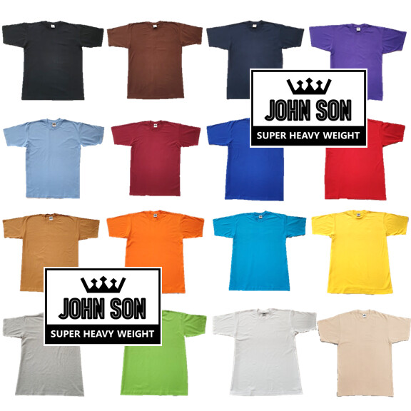 Men’s Plain T-shirts Short Sleeve Blank Cotton Heavy Weight Big Size Crew Neck