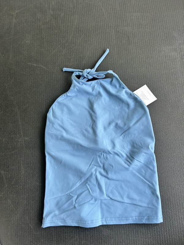 prAna Halter Top Womens M Blue Tactel Nylon Lycra Stretch Tank New With Tags