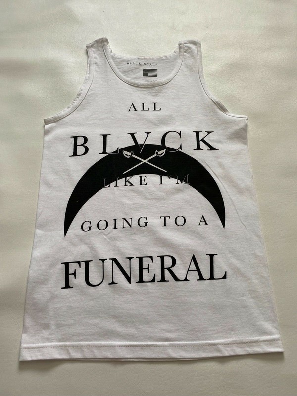 Black Scale White Men Adult Graphic T-Shirt Size S