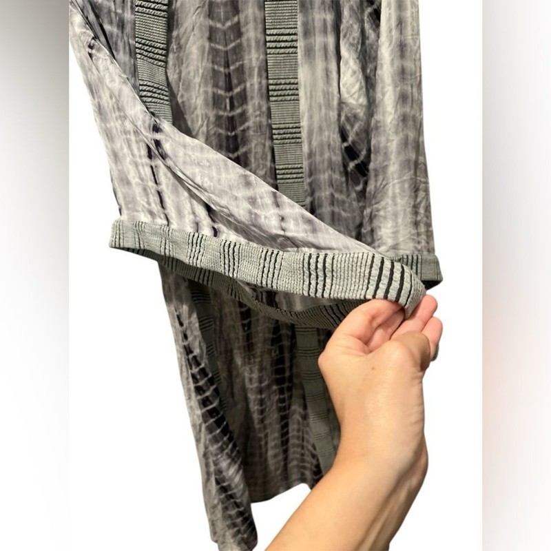 POL Maxi KimonoGipsy Boho Oversized size S Gray and White gallery