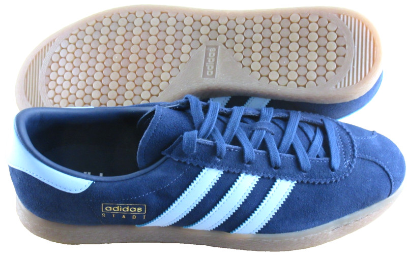 Adidas Originals Men’s STADT Suede Indigo Navy Gum Sneakers Size 10.5 JQ9008