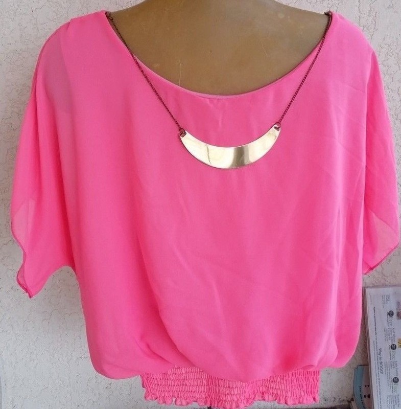 Womens Top By Blush Pink Blouse New with Tags Note: Hand Wash Only