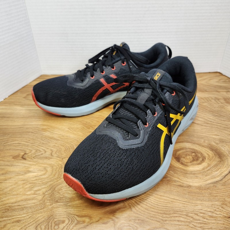 Asics Shoes Mens 9.5 Versablast 2 Running Sneaker Black Yellow Red 1011B334 gallery