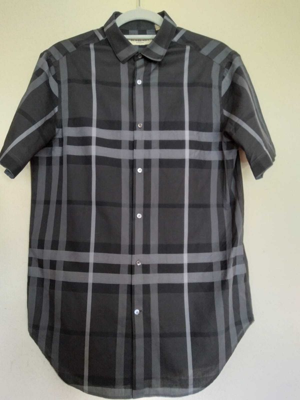 6–Burberry Brit Mens Button Down Dress Shirt Choose Color Size Plaid or Solid