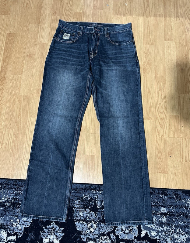 CINCH Men’s Dark Wash Blue Denim Jeans Straight Leg Regular Fit 5-Pocket