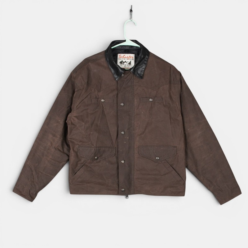 Schaefer Outfitter RangeWax Summit Jacket Mens Large Brown Ranger Utility Canvas