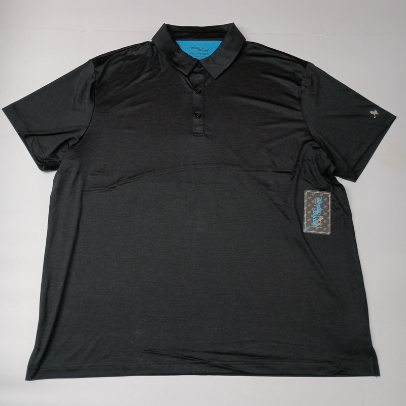 Birdie Bound Golf Polo Shirt Men’s 2XL XXL Black Easy Care UV Comfort Stretch