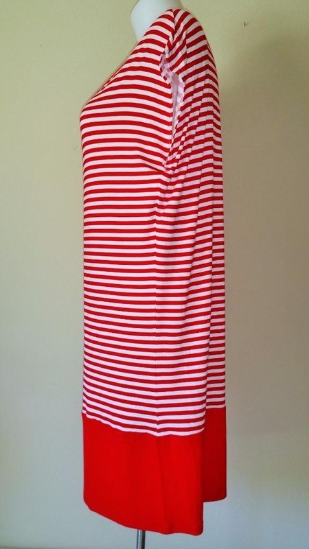 Jag S Bel-Air Stripe Pull On Dress Swimsuit Cover Up Red White Beach $68 NWT gallery
