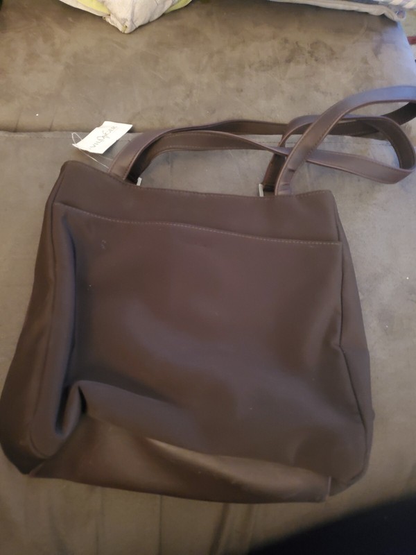 New Villager Purse by Liz Claiborne Brown m faux leather handbag NWT $35 WOMEN'S gallery