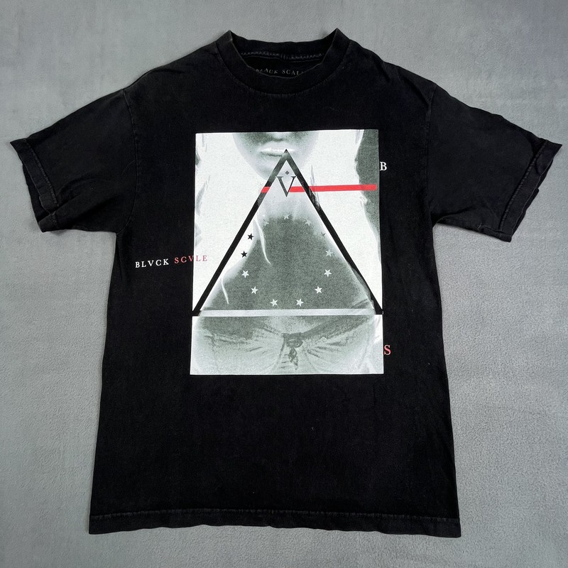 Black Scale Shirt Mens Medium Black Graphic Tee Made USA Streetwear Blvck Scvle