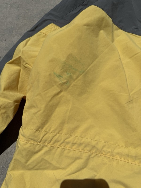 Columbia Men's Yellow/Gray Colorblock Hooded Full Zip Windbreaker Jacket XL gallery