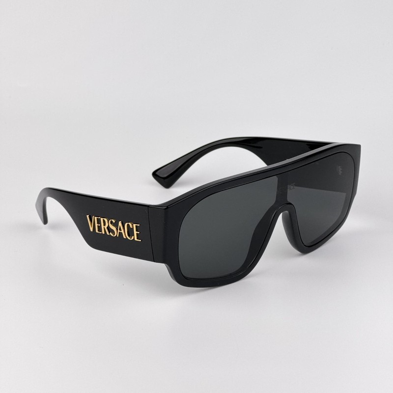 Versace Men Sunglasses Black Dark Grey Pilot VE4439 GB1/87 NEW AUTHENTIC gallery