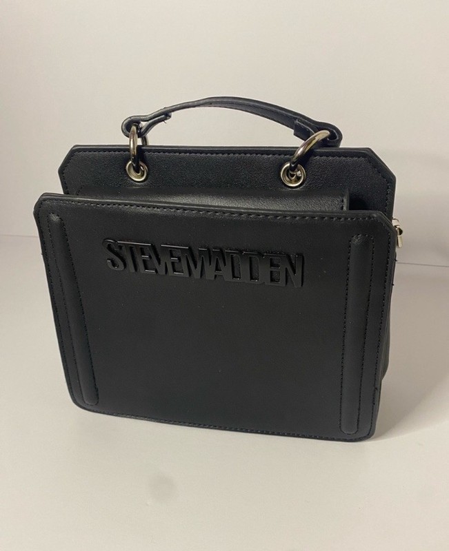 Steve Madden Small Black Satchel Top Handle Zip w/ Adjustable Detachable Strap gallery