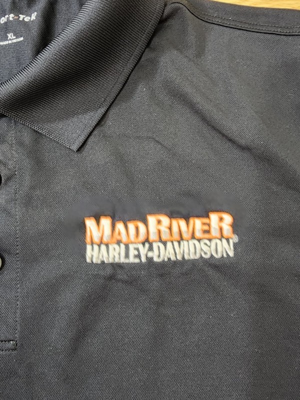 Sport-Tec Harley-Davidson Golf Polo Men’s XL Black Embroidered «Mad River»