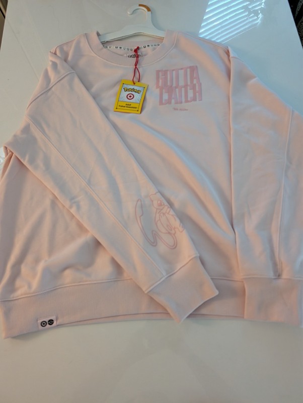 Pokemon x Target Pink Mew Sweatshirt exclusive Gotta Catch 'Em All Adult Small gallery