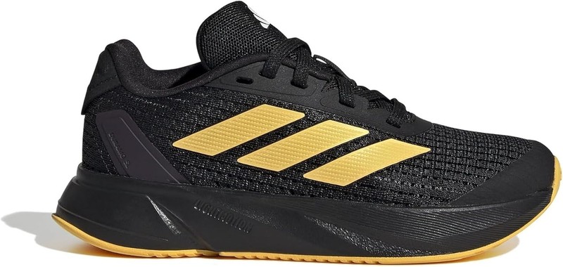 Adidas Unisex Child Duramo SL Sneaker Black Spark Gold Lace Up Size 3 Little Kid