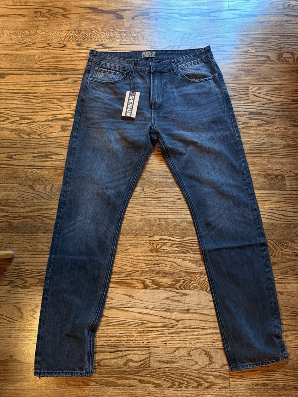 BRAND NEW Steel City Clothing Size 36 Selvedge Denim Black Jeans