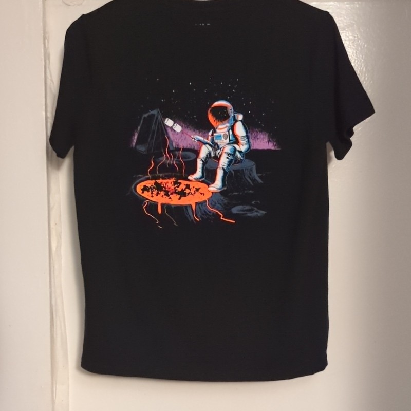 Cat & Jack Boys XL (14) Black Astronaut Space Camping Graphic T-Shirt SS Crew gallery