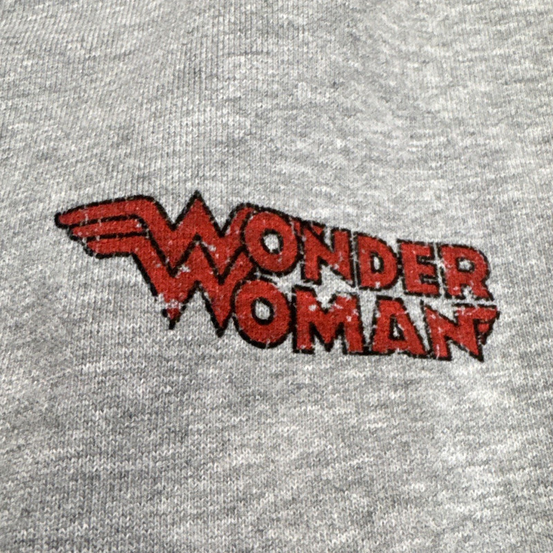 Veronica Beard Wonder Woman Heather Gray Crewneck Pullover Sweatshirt M