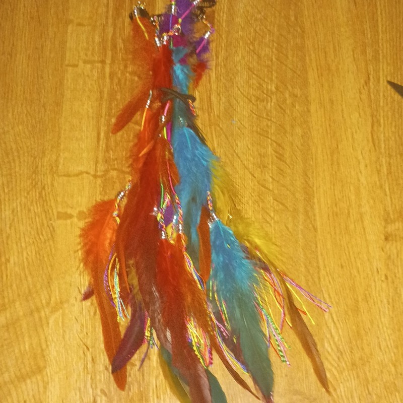 Multicolor Feather Hair Clip Bohemian Hippie Lightweight Casual Accessory