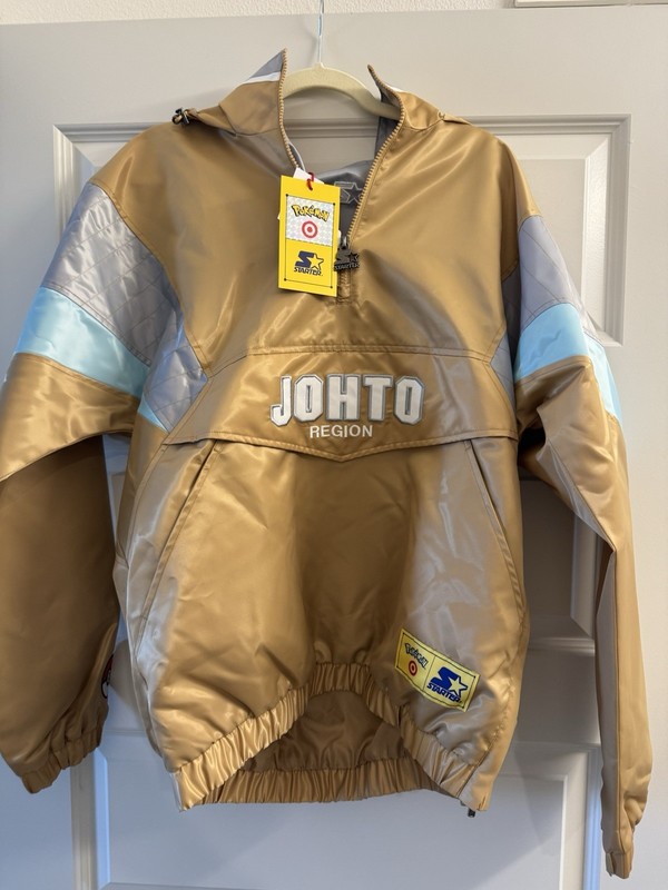 Pokemon x Target Starter Pullover Jacket Gold JOHTO Region Size Medium – INHAND