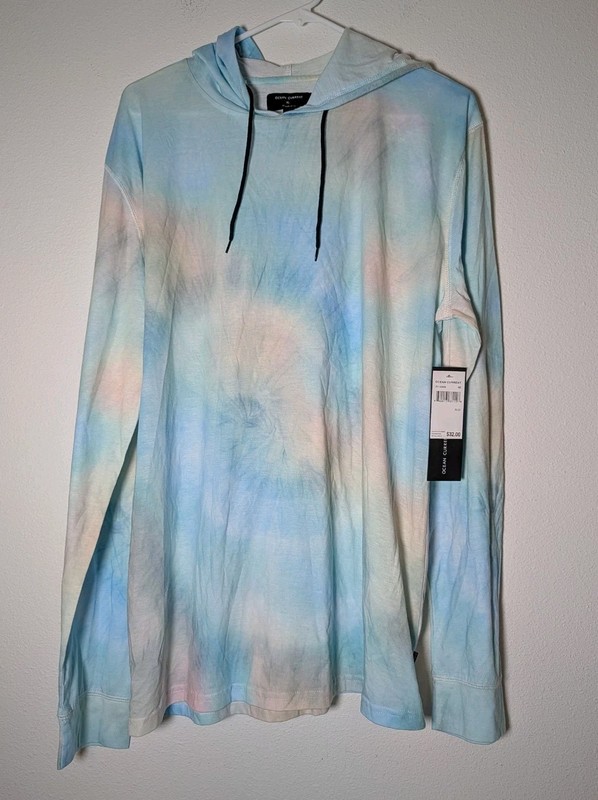 Brand New Ocean Current XL Tie-Dye Pullover Hoodie Hooded Sweatshirt Pockets NWT