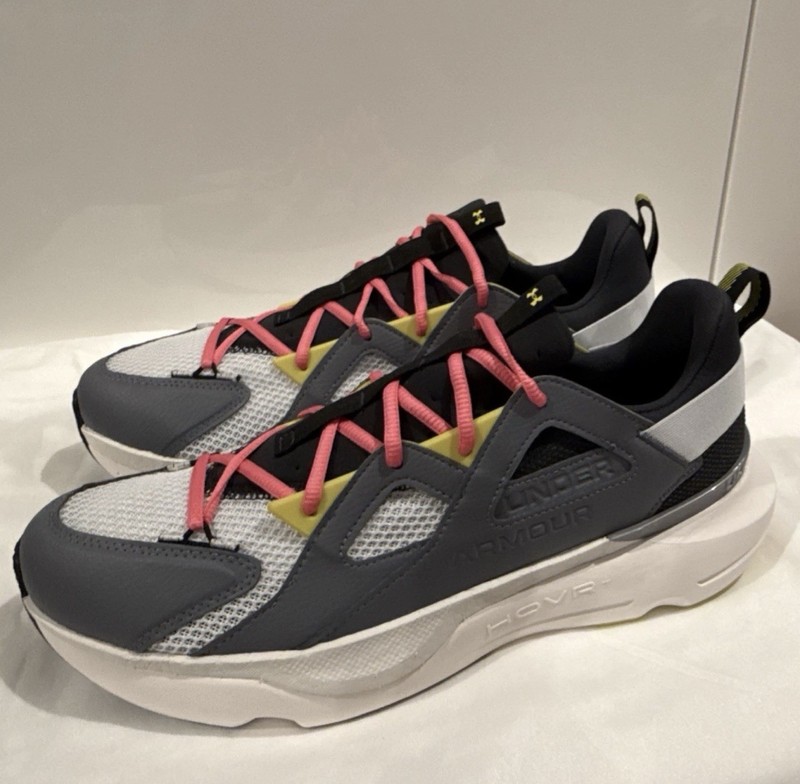 Under Armour UA Infinite MVMNT Gray White Pink Men’s Low Top Sneakers 3028667-0…
