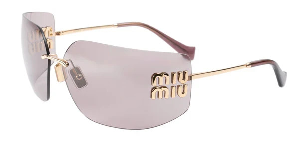 MIU MIU MU54YS 5AK06I Gold/Light Purple Brown 80-14-110 Sunglasses New Authentic
