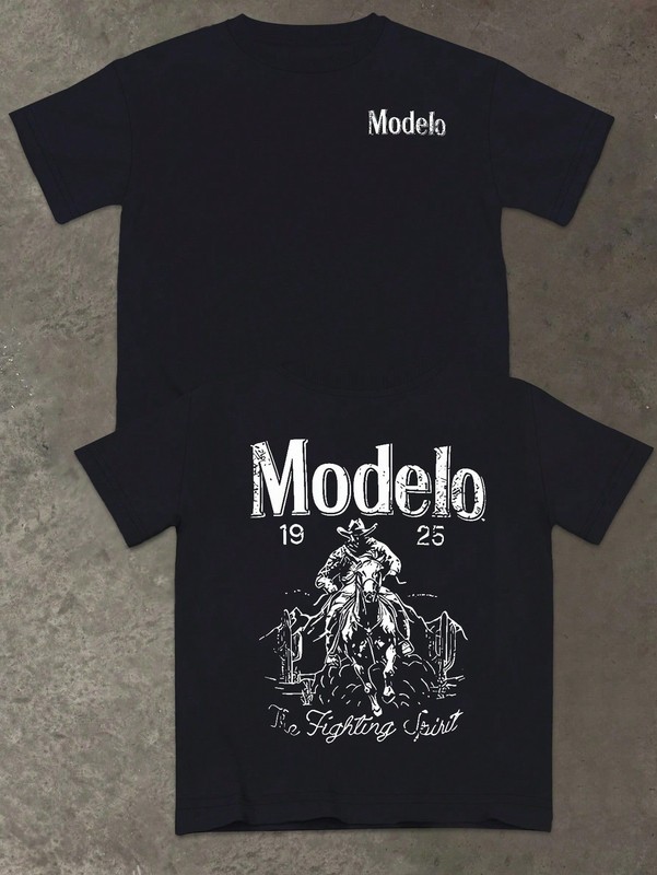 Modelo Graphic Print Men's 100% Cotton T-Shirt, Casual Sports Style Top T-Shirt gallery