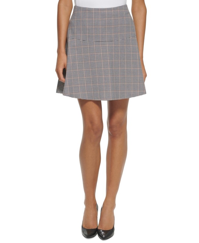 Tommy Hilfiger Printed Skirt Women’s 4 Black Multi Hidden Back Zipper Closure
