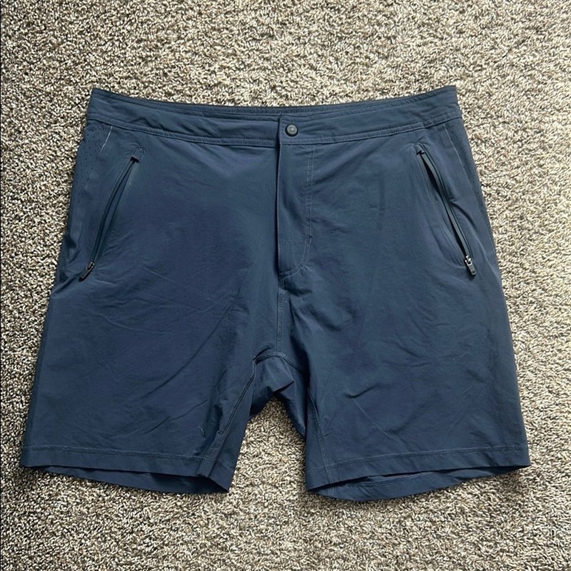Mack Weldon Men's Performace 4 Way Short Blue br Size XL