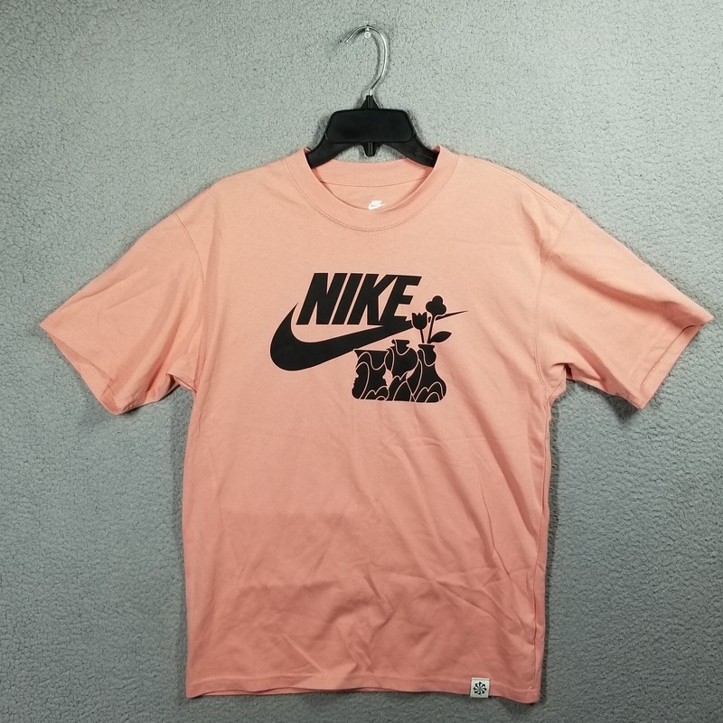 Nike Sportswear Flower Guru Tee Sail/peach Mens XS Loose DQ1008-824 NWOT $50