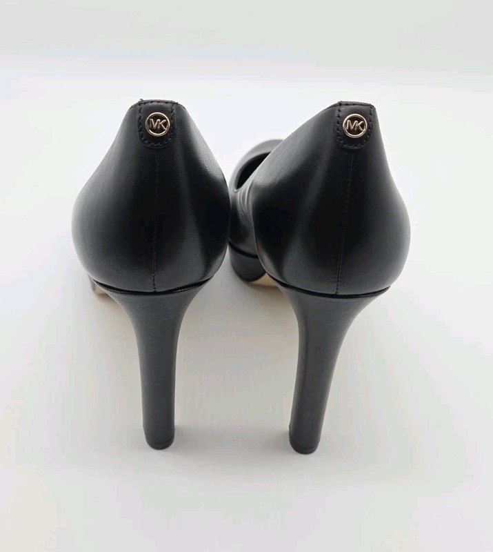 Michael Kors Women's Chantal Black Platform Leather Pumps Size 9.5/10/11 NIB gallery