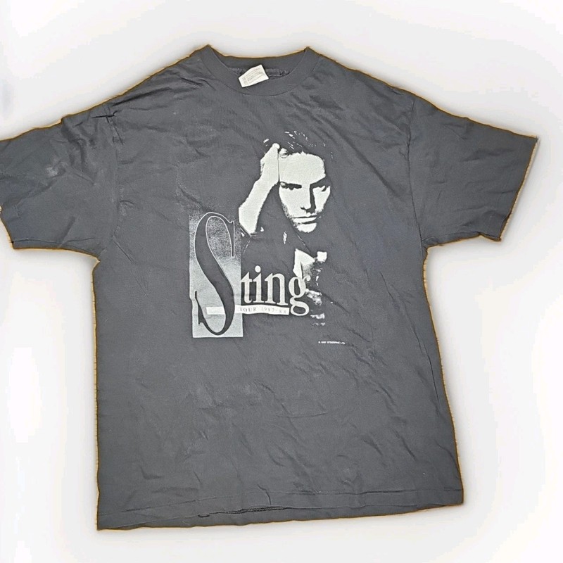 Vtg Sting Nothing Like The Sun Tour T-shirt XL Single Stitch Made In Usa Black