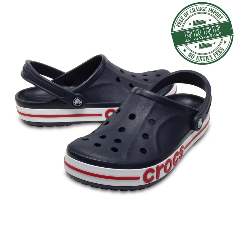 NEW! Crocs Unisex Bayaband Clog Men’s Women’s Comfortable Navy/Pepper Size US